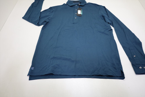 Greyson Golf Omaha Long Sleeve Polo Mens Size Medium Aegean New INV13152063