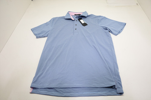 Greyson Golf Saranac Polo Mens Size Medium Wolf Blue/Shadow New INV13152895