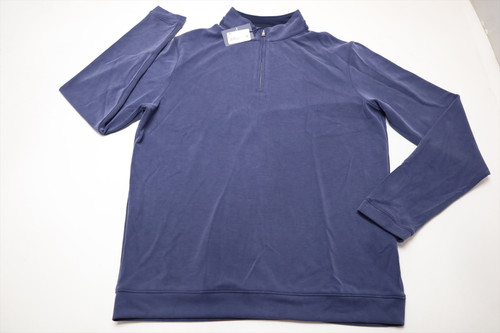Peter Millar Golf Soft Suede Pullover Mens Size Medium NAV New INV14157756