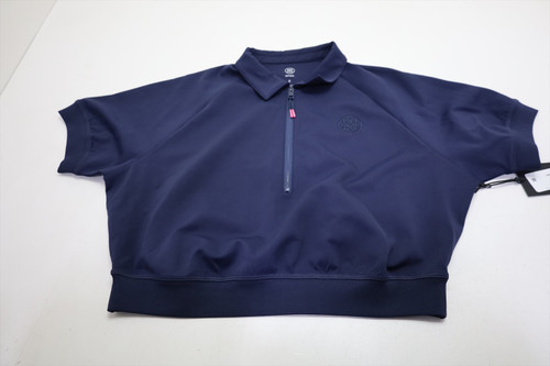 G/Fore CROPPED STRETCH SCUBA 1/2 ZIP Polo Womens Size Small TWLT New INV14034083