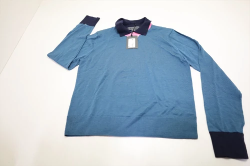 G/Fore COLOUR BLOCK MERINO WOOL Sweater Womens Size Small MTEAL INV14035013