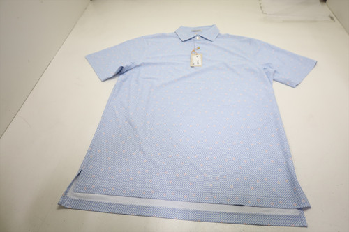 Peter Millar Golf Summer Comfort Polo Mens Size Medium WH/BD New INV13826174