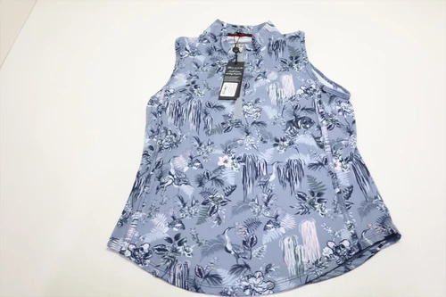 Greyson Night Lurk Scarlett Sleeveless Polo Womens Small Bluestone INV14159595