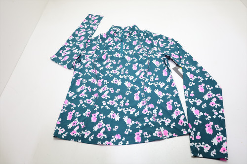 G/Fore Golf BLOSSOM SILKY TECH Pullover Womens Size Small MTEAL New INV14193040