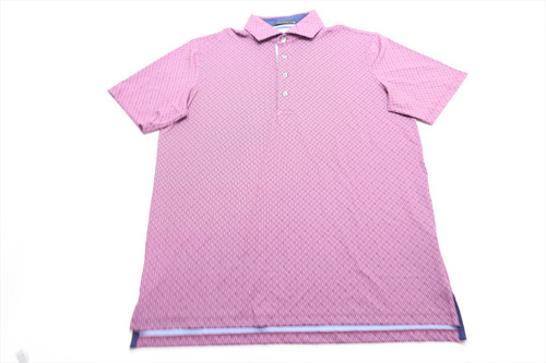 Greyson Golf Print Polo Mens Size Medium Pink New INV13860618