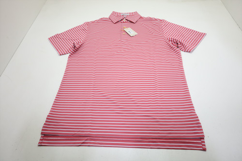 Peter Millar Golf Summer Comfort Polo Mens Size Medium CHILI New INV13828098