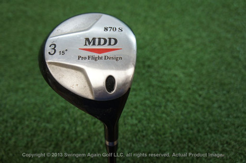 MDD 870 S PRO FLIGHT DESIGN 15* 3 WOOD Graphite Shaft STIFF 72815 Used Golf G34