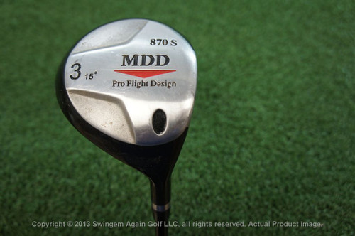 MDD 870 S PRO FLIGHT DESIGN 15* 3 WOOD Graphite Shaft STIFF 72815 HB6-11-4 MDD 870 S PRO FLIGHT DESIGN 15* 3 WOOD Graphite Shaft STIFF 72815 HB6-11-4