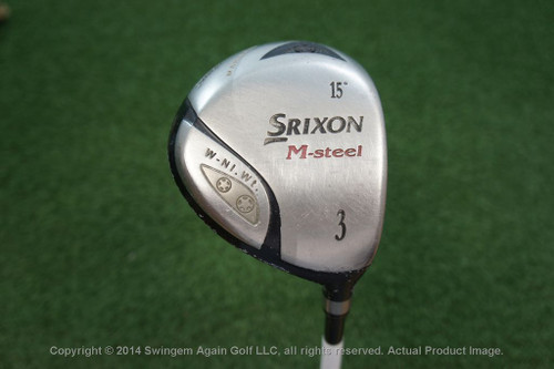 Srixon M-Steel 15* 3 Wood Fairway Graphite Regular 113047 Used Golf HB6-10-29 Srixon M-Steel 15* 3 Wood Fairway Graphite Regular 113047 Used Golf HB6-10-29