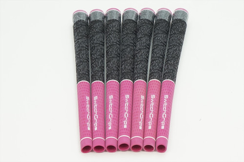 New SwitchGrip Golf E2 Series Half Cord Rubber.58 360 Round Set 7 Grips Blk Pink