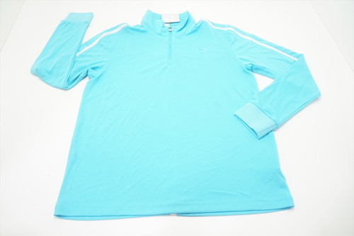 Puma Golf LS 1/4 Zip Pullover Mens Size Medium Blue Atoll 640A 00936145 New Puma Golf LS 1/4 Zip Pullover Mens Size Medium Blue Atoll 640A 00936145 New