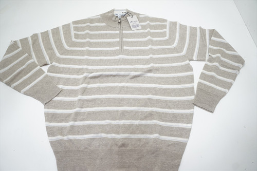 Peter Millar Golf Long Bay Merino Wool Sweater Medium Oakwood 1/4 Zip 665A New Peter Millar Golf Long Bay Merino Wool Sweater Medium Oakwood 1/4 Zip 665A New