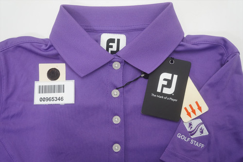 FootJoy ProDry Interlock Shirt Polo Womens Small Purple W/Logo