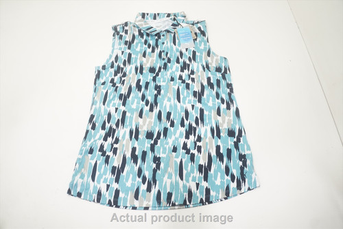 Puma Cloudspun Three Brush Sleeveless Polo Womens Small Navy/Aqua 738B 1001114 Puma Cloudspun Three Brush Sleeveless Polo Womens Small Navy/Aqua 738B 1001114