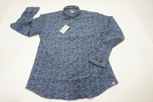 Peter Millar Crown Lite Theo Cotton Sport Button Down Mens Medium Indigo 612A Peter Millar Crown Lite Theo Cotton Sport Button Down Mens Medium Indigo 612A