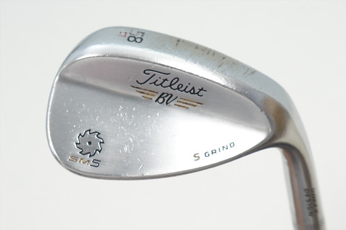 Titleist Vokey Sm5 Tour Chrome Wedge 58°-7 S-Grind Wedge Stock 0975501 Fair G25