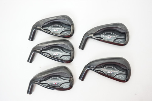 LH Callaway Steelhead XR Pro CF 6-PW 5pc Iron Set Club Heads Only .370 Good Cond