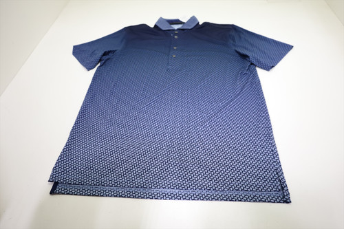 Greyson Dances with Wolves Ombre Polo Mens Size Medium Blue 695B