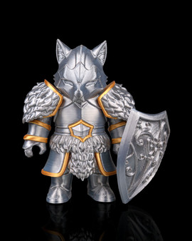 Stormwolf Knight & Paladin Miniature - Fantasy Warrior Action Figure - Tabletop RPG Decor - Articulated Wolf Knight Figurine