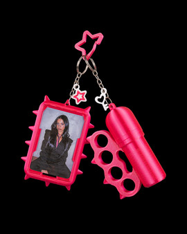 Pop Future Photocard Keychain with Lip Balm Storage