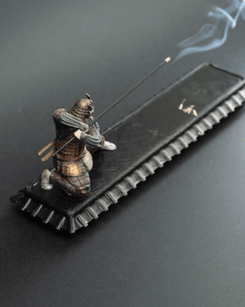 Handmade Samurai Incense Holder – Zen Katana Sword Décor with Storage