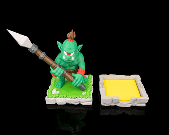 Handmade Orc Warrior Pen Holder – 3D Printed Fantasy Desk Organizer