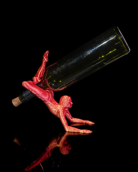 Contortionist Balance Wine Holder | Acrobat-Inspired Wine Bottle Stand | Modern Sculptural Bar Décor