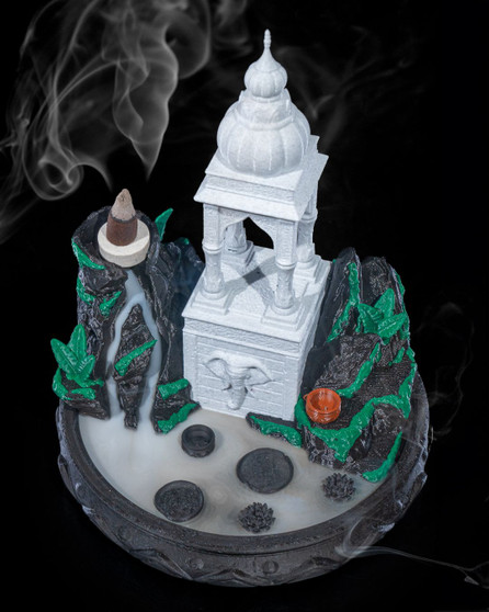 Contemplative Incense Fall | Elephant Temple Backflow Incense Burner – Meditative Smoke Waterfall Décor