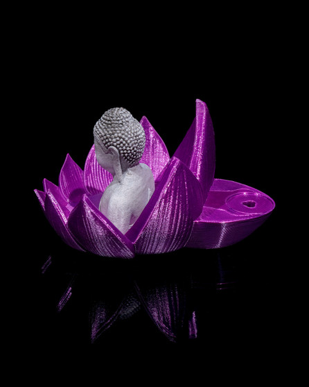 Nirvana Lotus Buddha Backflow Incense Holder – Zen Meditation Waterfall Burner | Handmade Spiritual Décor
