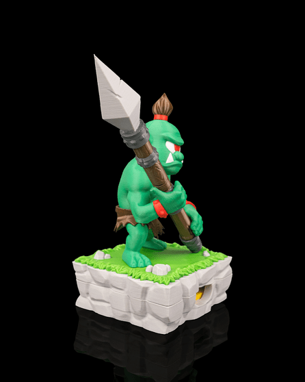 Handmade Orc Warrior Pen Holder – 3D Printed Fantasy Desk Organizer