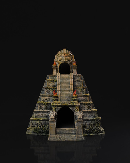 Ancient Temple Dice Tower: Handmade Aztec-Inspired Biodegradable PLA RPG Accessory | Unique 3D-Printed Gaming Artifact