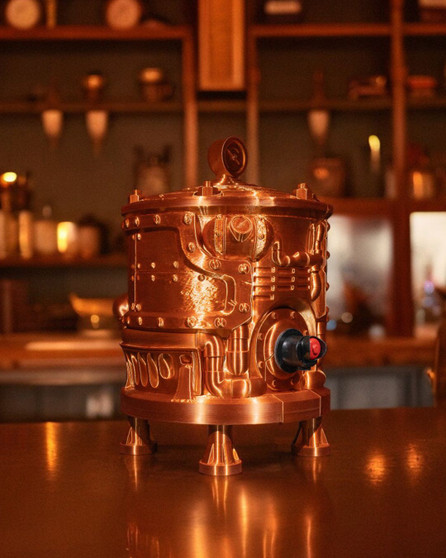 Steampunk Boiler Wine Bag Dispenser