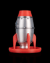 Retro Rocket Backflow Incense Holder – Handmade 3D-Printed Space Decor