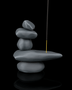 Zen Stone Incense Holder – Handmade 3D-Printed Minimalist Incense Burner