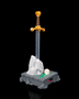 Excalibur Sword Pen with Stone Post-It Holder – Handmade 3D-Printed Fantasy Desk Accessory
