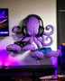 Octopus Wall-Mounted Headphone & Controller Holder - Unique Wall-Mounted Gift for Gamers