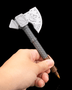 3D-Printed Axe Pen with Shield Post-it Holder – Handmade Viking Desk Accessory