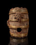 Ornate Grape & Rope Wine Barrel Dispenser