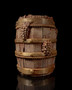 Ornate Grape & Rope Wine Barrel Dispenser