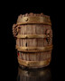Ornate Grape & Rope Wine Barrel Dispenser