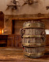 Ornate Grape & Rope Wine Barrel Dispenser