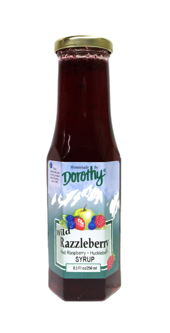 Razzleberry Syrup (Red Raspberries with Huckleberries) - Homemade