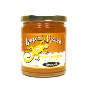 Leapin' Lizard Peach Habanero w/ Candied Ginger Pepper Jelly Leapin' Lizard Peach Habanero w/ Candied Ginger Pepper Jelly