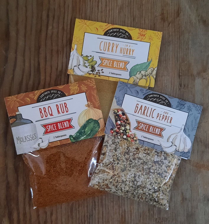 3 Pack Sawtooth Spice Grilling & Rub Spice Packages 