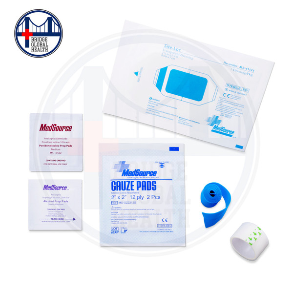 Single-Use SiteLoc Transparent Dressing Venipuncture Preparation Set  (Single IV Start Kit)