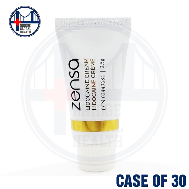 Alera Skincare by Zensa Lidocaine Cream, 2.5 g (Case of 30 x 2.5g Tubes)