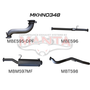3" Inch Turbo Exhaust System Without Cat & With Muffler | Aluminised Steel | Holden Colorado | MKHN0348