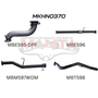 3" Inch Turbo Back Exhaust System Without Cat & Muffler | Aluminised Steel | Holden Colorado | MKHN0370