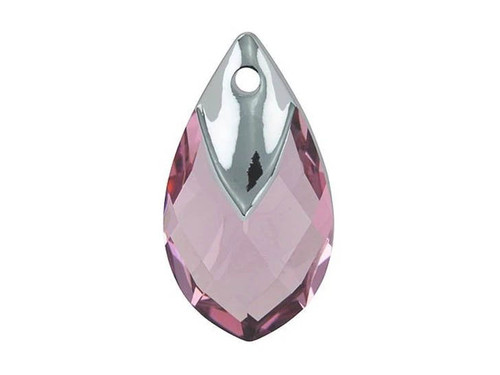 22mm Pear-Shaped Swarovski Pendant/Metallic Cap
