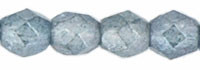 3mm Fire Polished - Stone Blue Luster